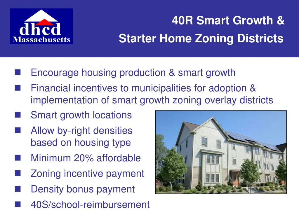40r smart growth starter home zoning districts 1