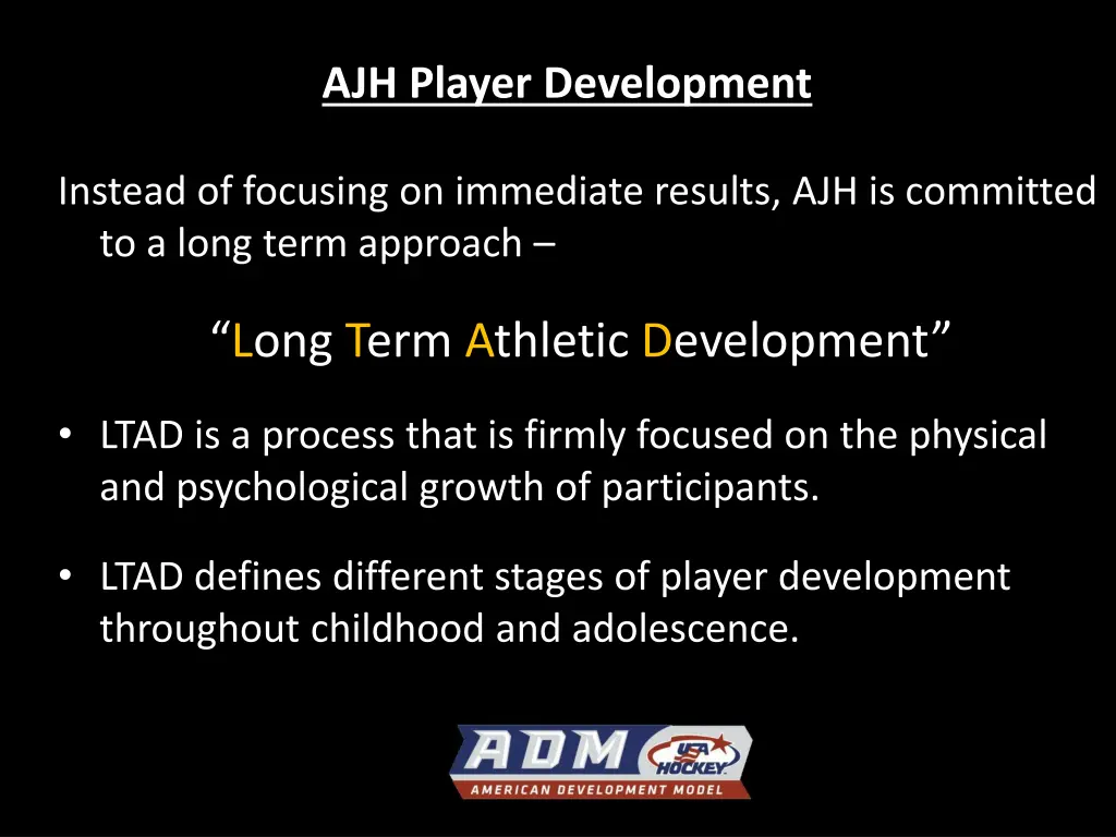 ajh player development