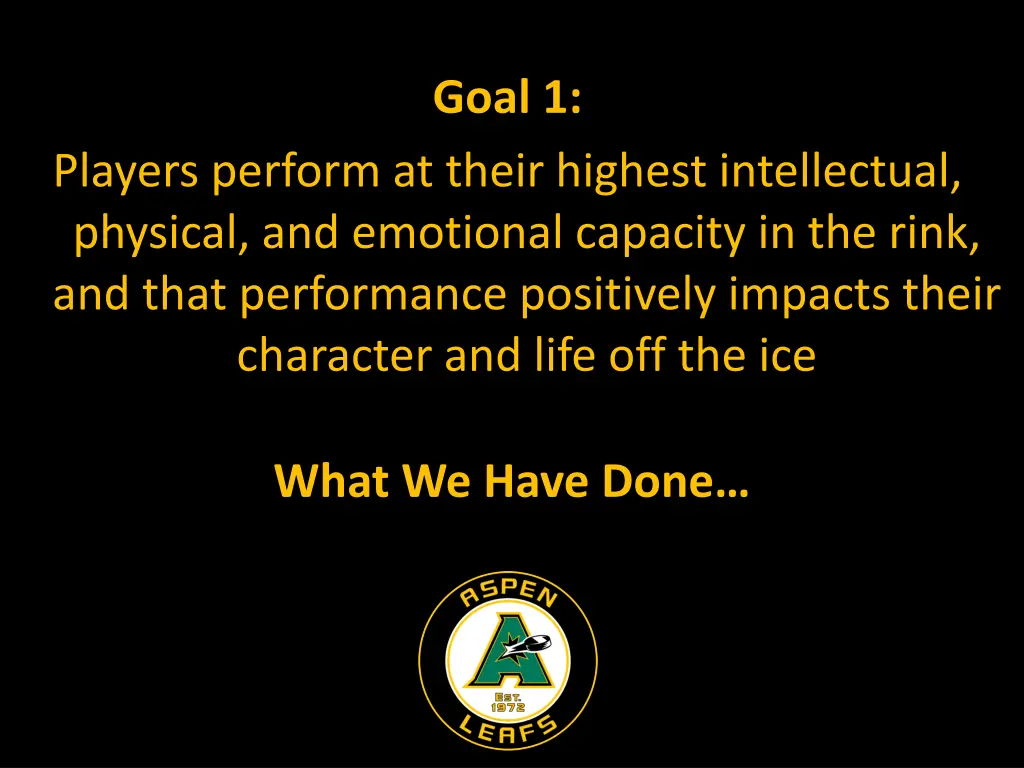 goal 1