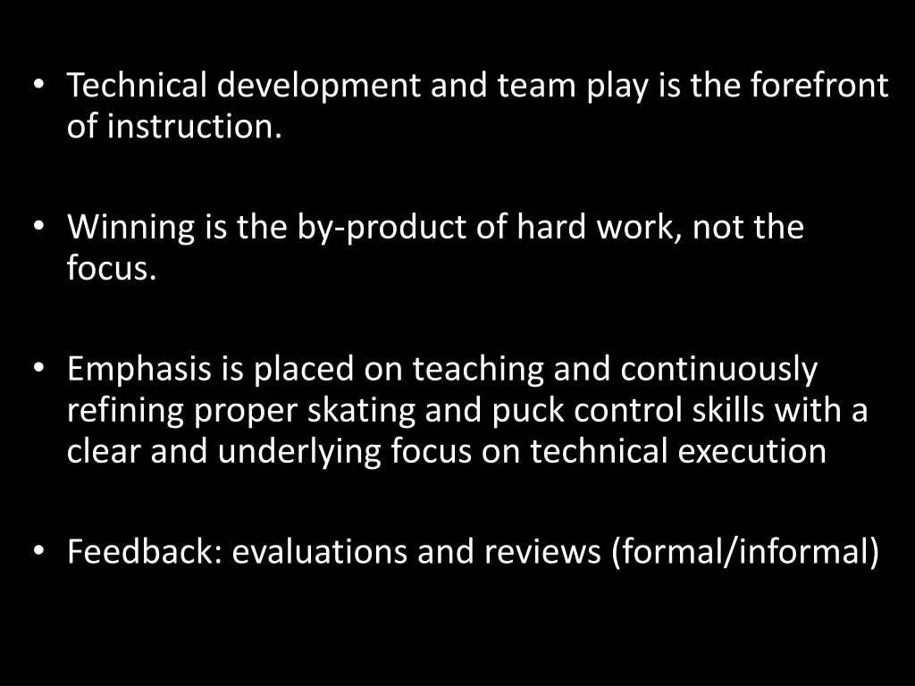 technical development and team play