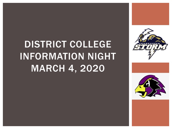 district college information night march 4 2020