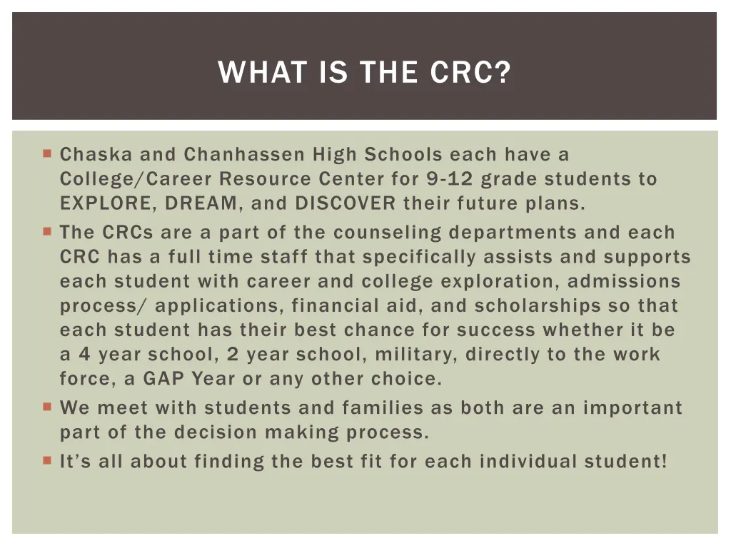 what is the crc