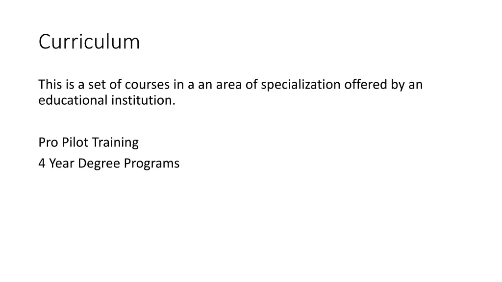 curriculum