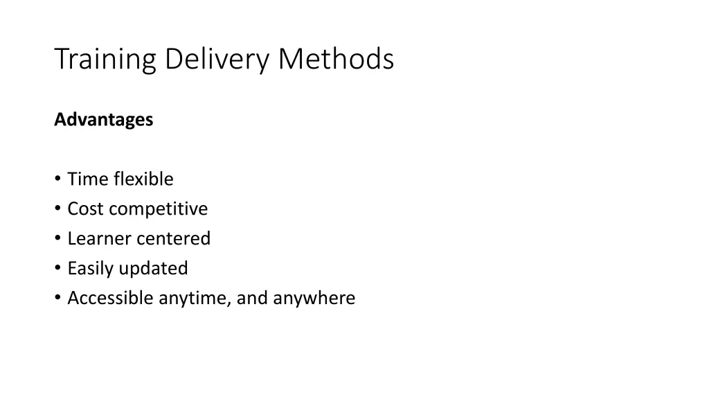 training delivery methods 12