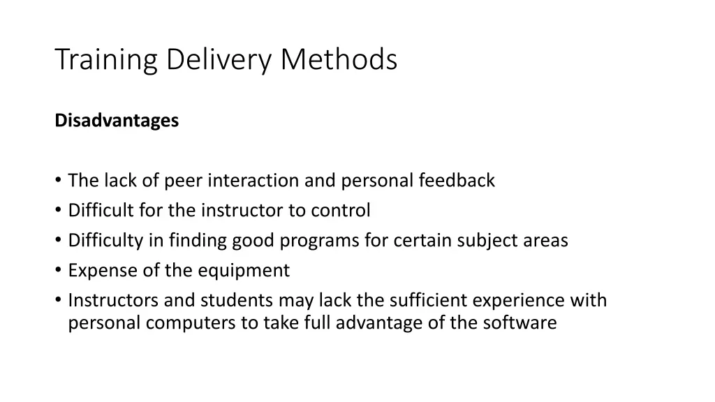 training delivery methods 13