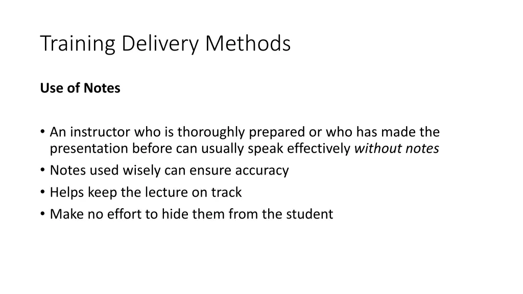 training delivery methods 8