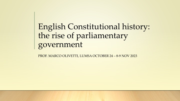 english constitutional history the rise