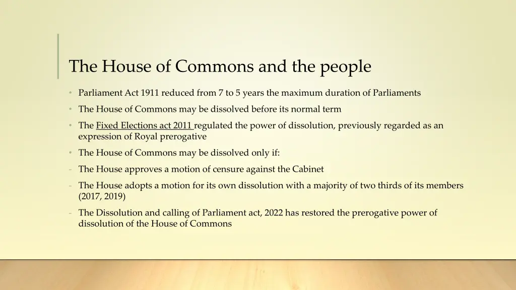 the house of commons and the people 1