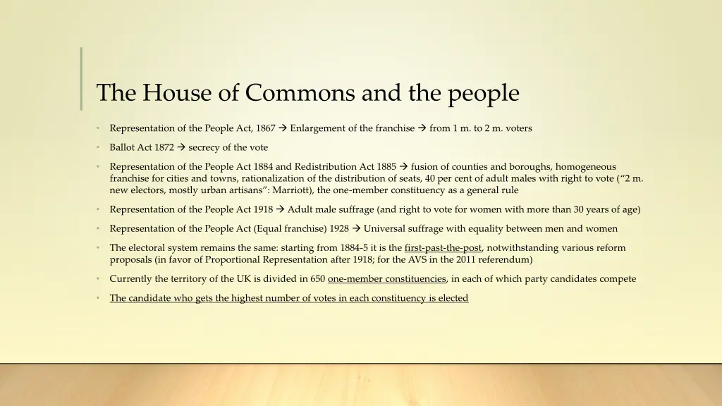 the house of commons and the people