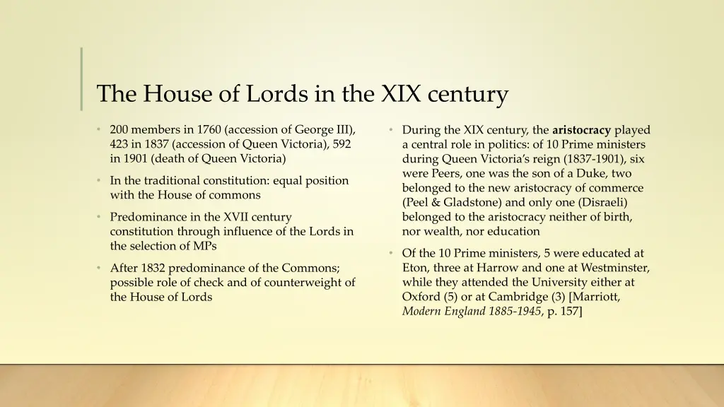 the house of lords in the xix century
