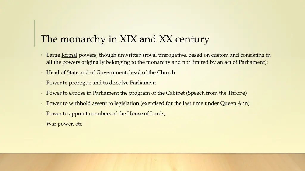 the monarchy in xix and xx century