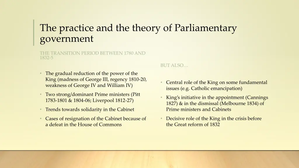 the practice and the theory of parliamentary