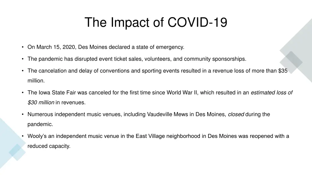 the impact of covid 19