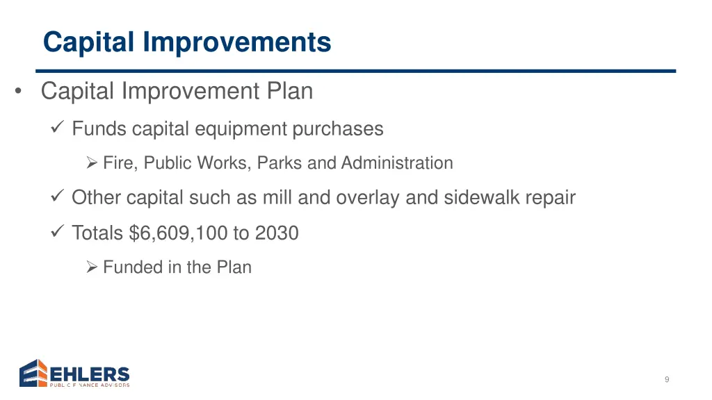 capital improvements