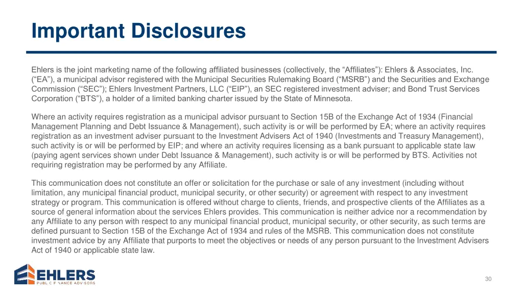 important disclosures
