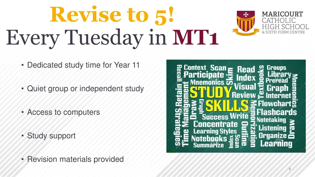 revise to 5 every tuesday in mt1
