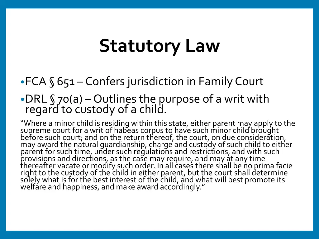 statutory law 1