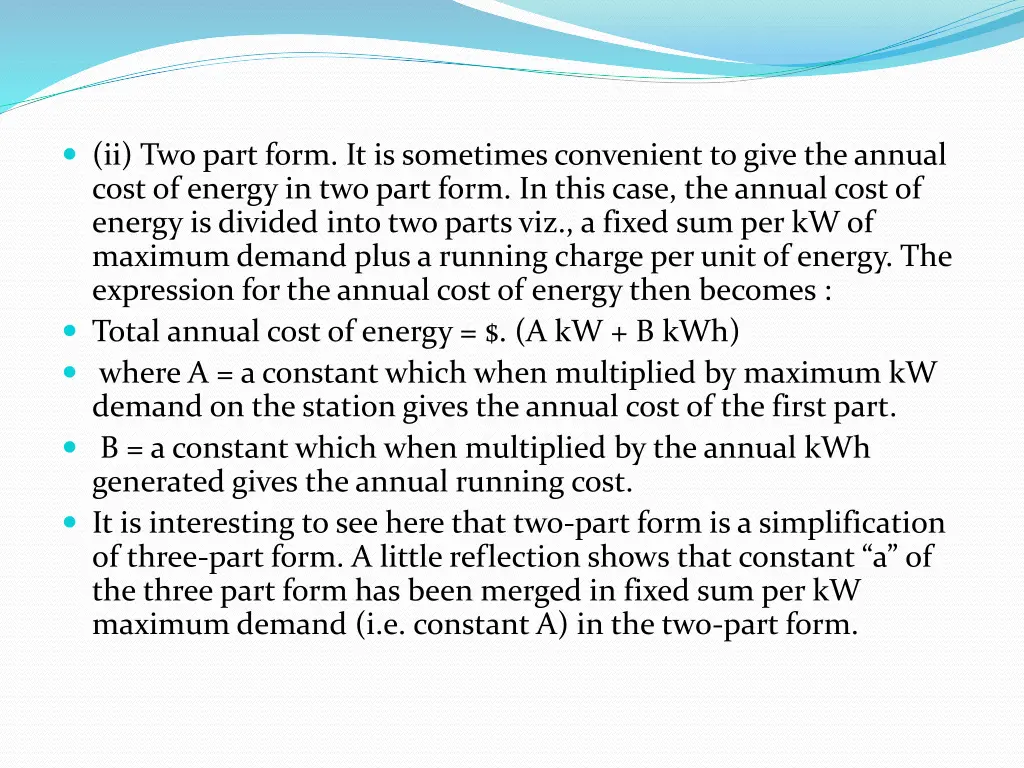 ii two part form it is sometimes convenient