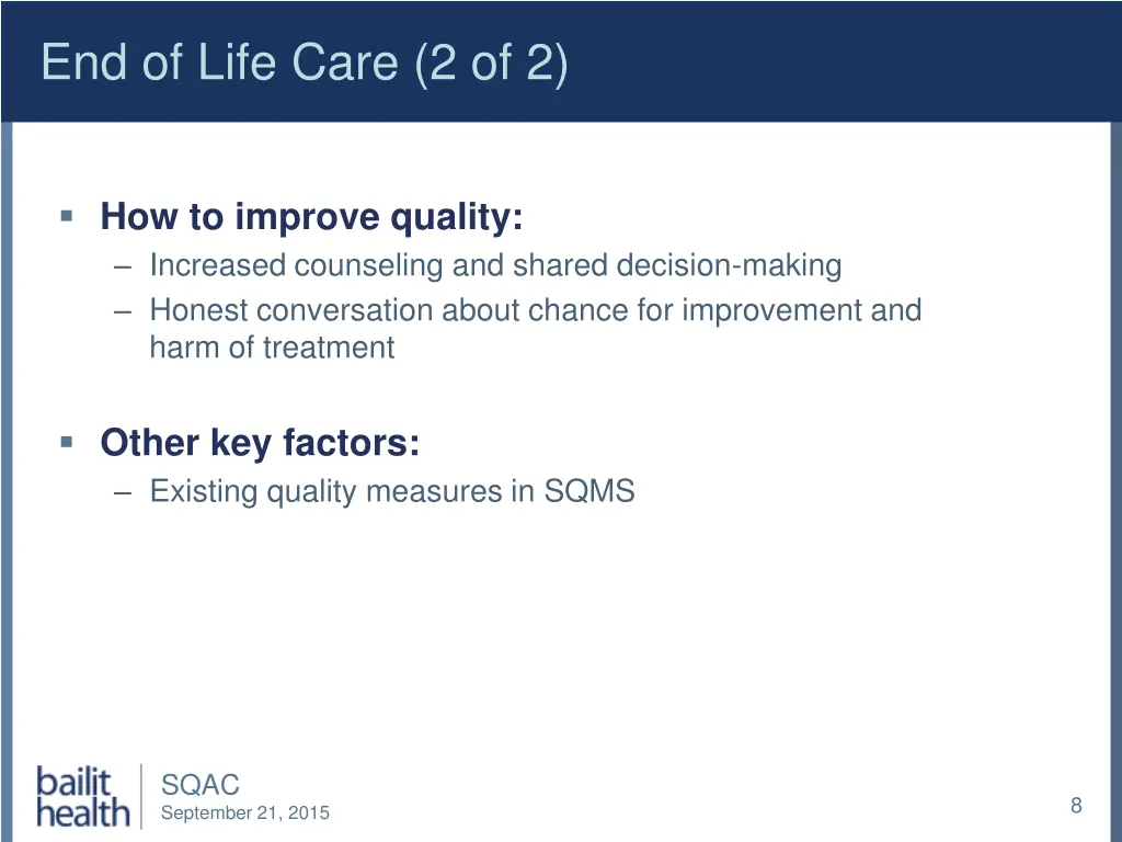 end of life care 2 of 2