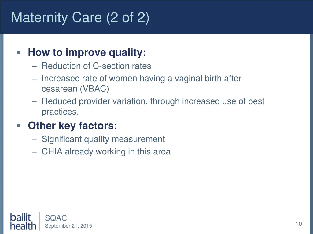 maternity care 2 of 2