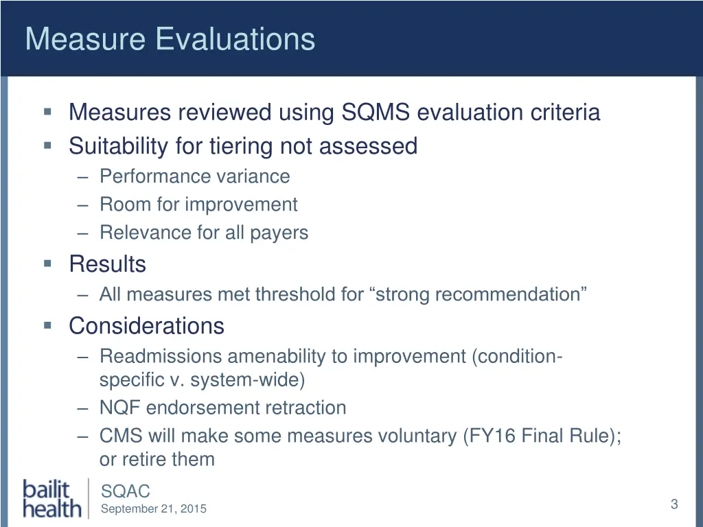measure evaluations