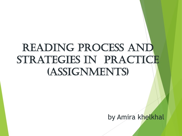 reading reading process strategies in practice