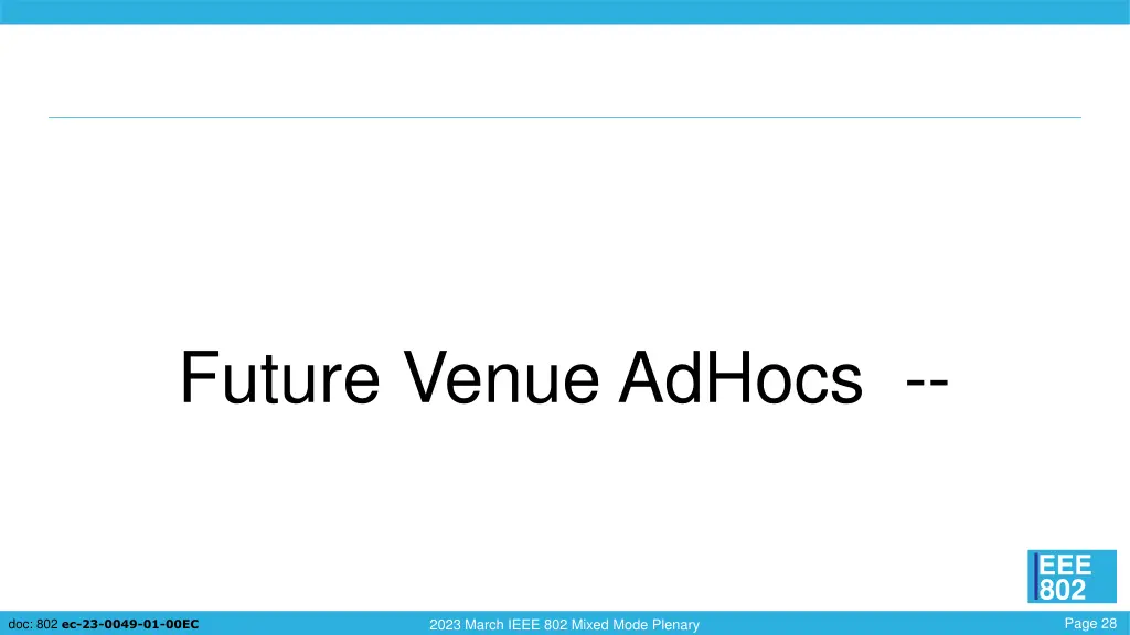 future venue adhocs