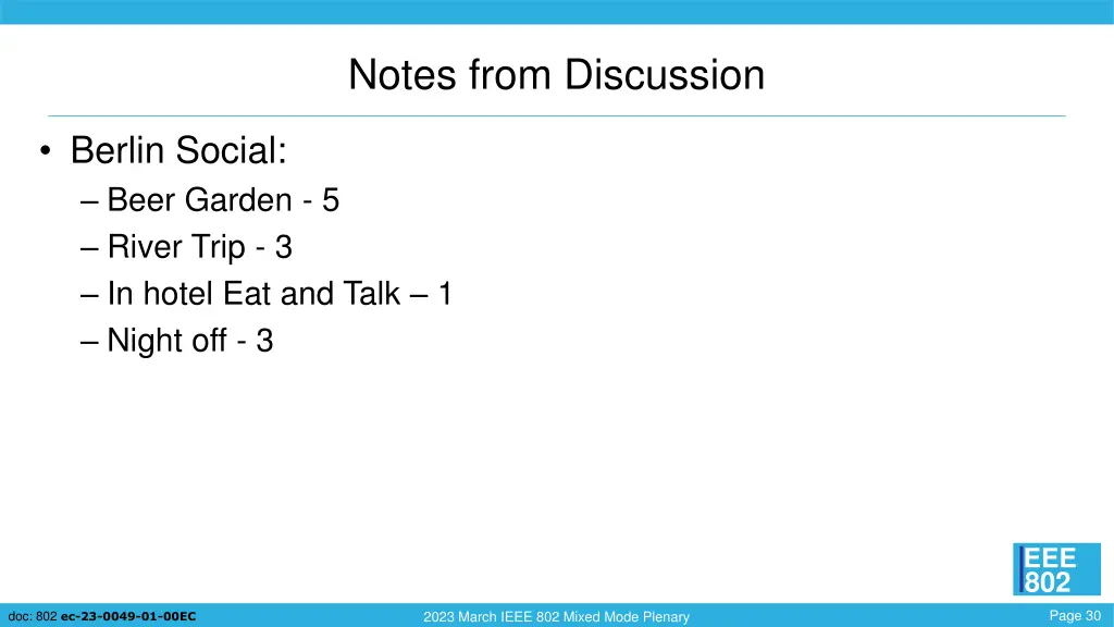 notes from discussion