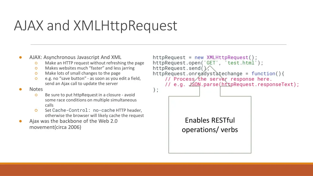 ajax and xmlhttprequest