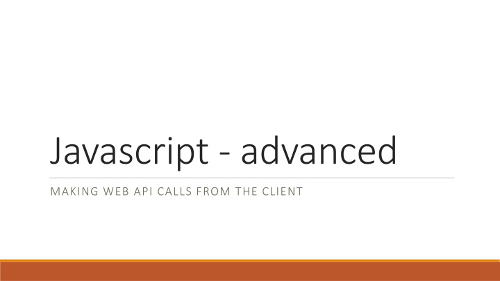 javascript advanced