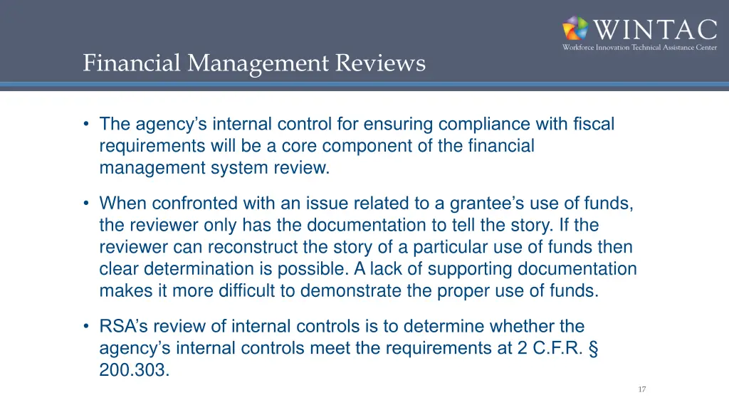 financial management reviews