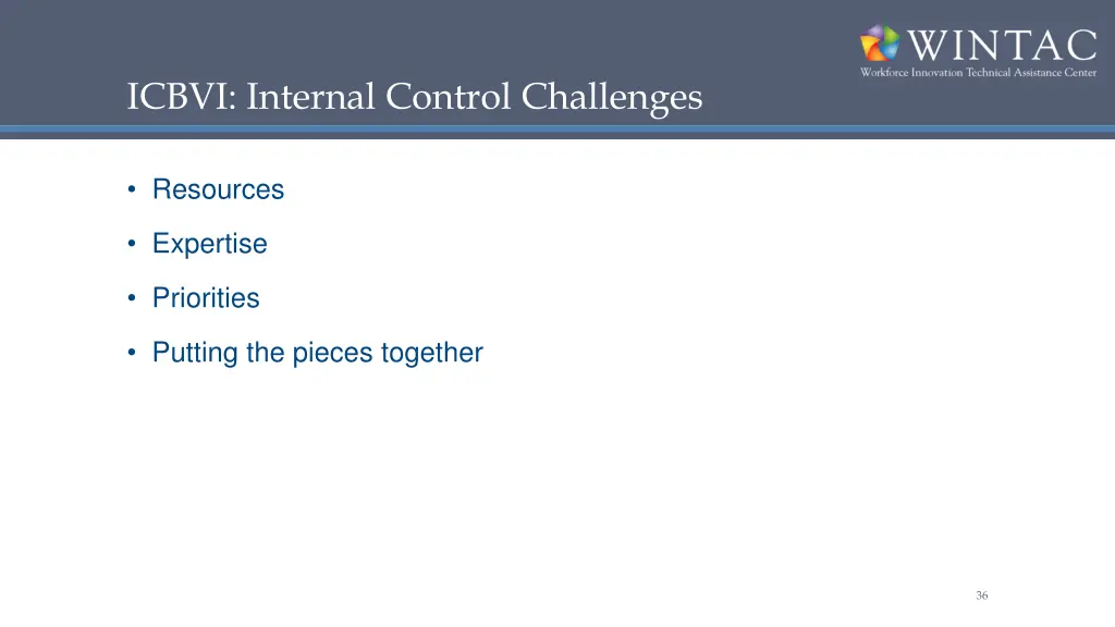 icbvi internal control challenges