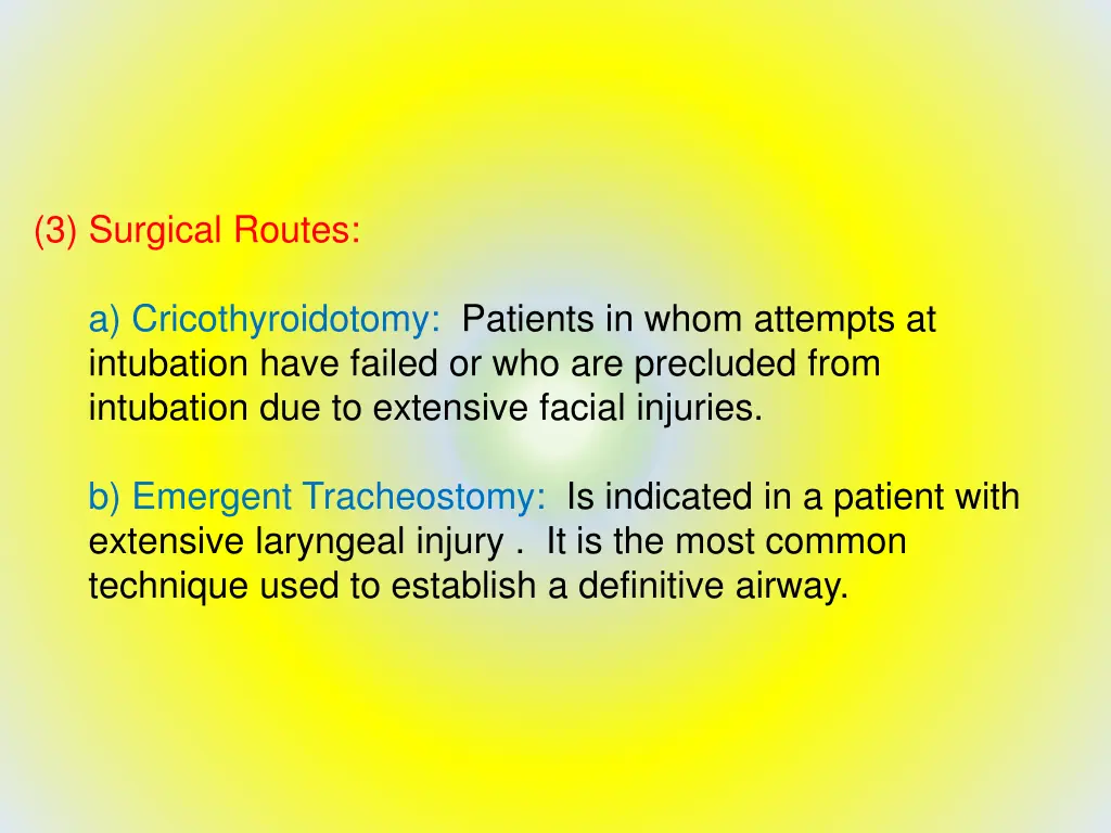 3 surgical routes