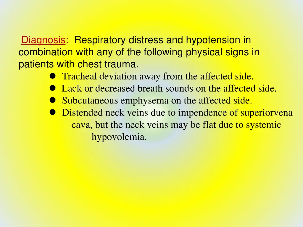 diagnosis respiratory distress and hypotension