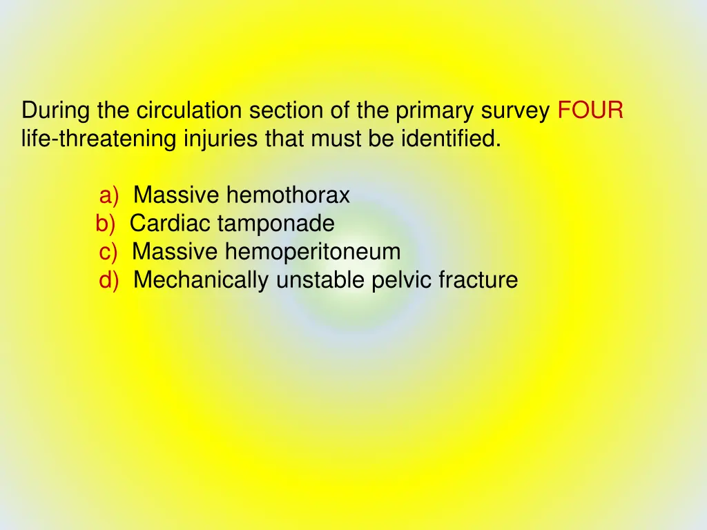 during the circulation section of the primary