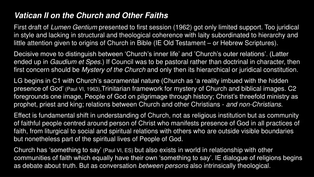 vatican ii on the church and other faiths first