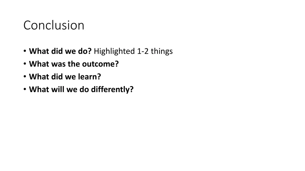 conclusion