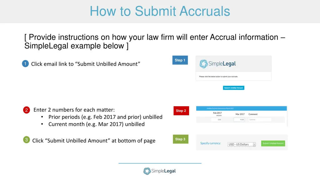 how to submit accruals
