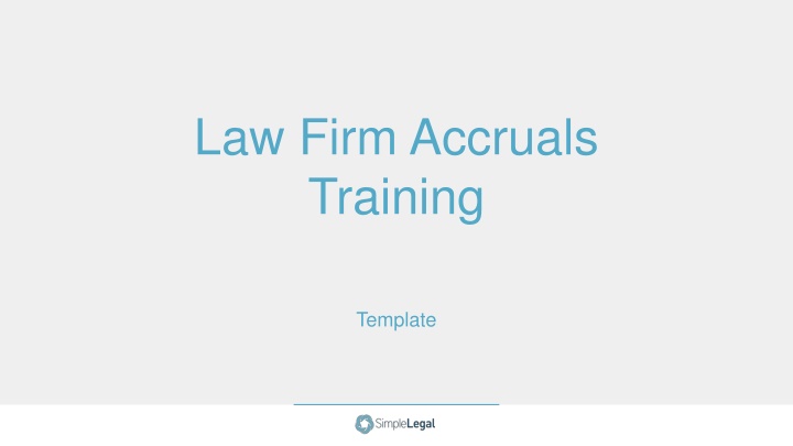 law firm accruals training