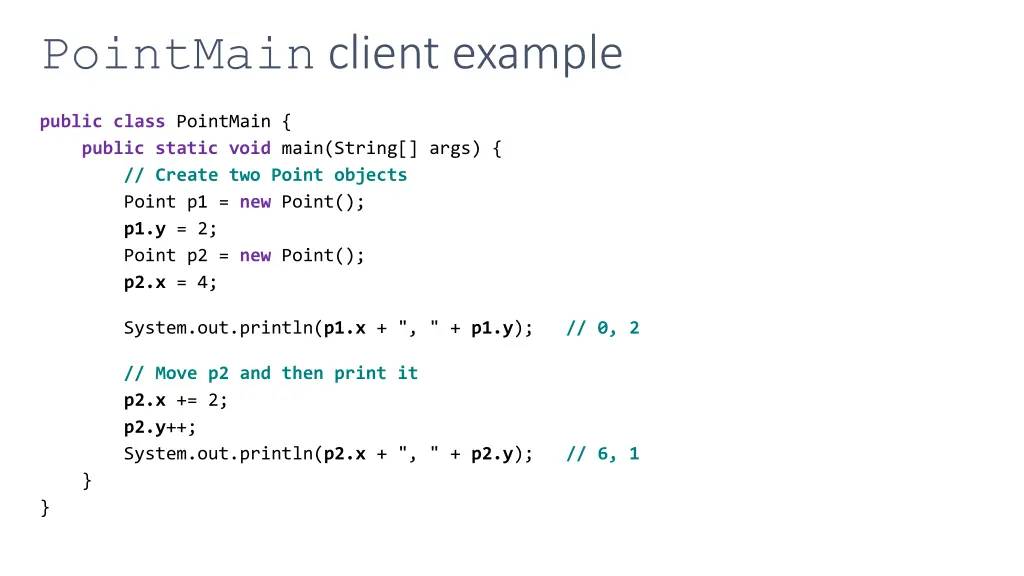 pointmain client example
