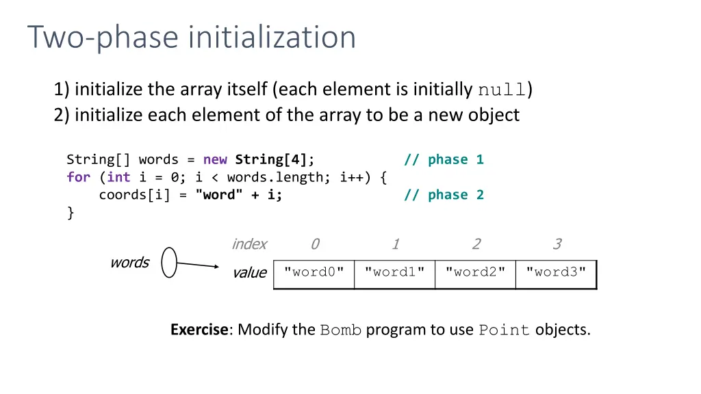 two phase initialization
