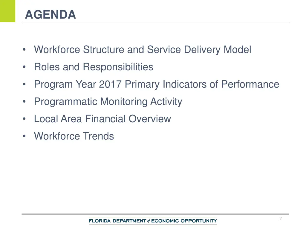 agenda