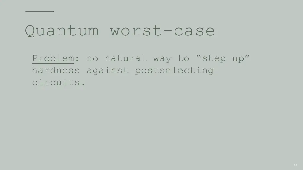quantum worst case