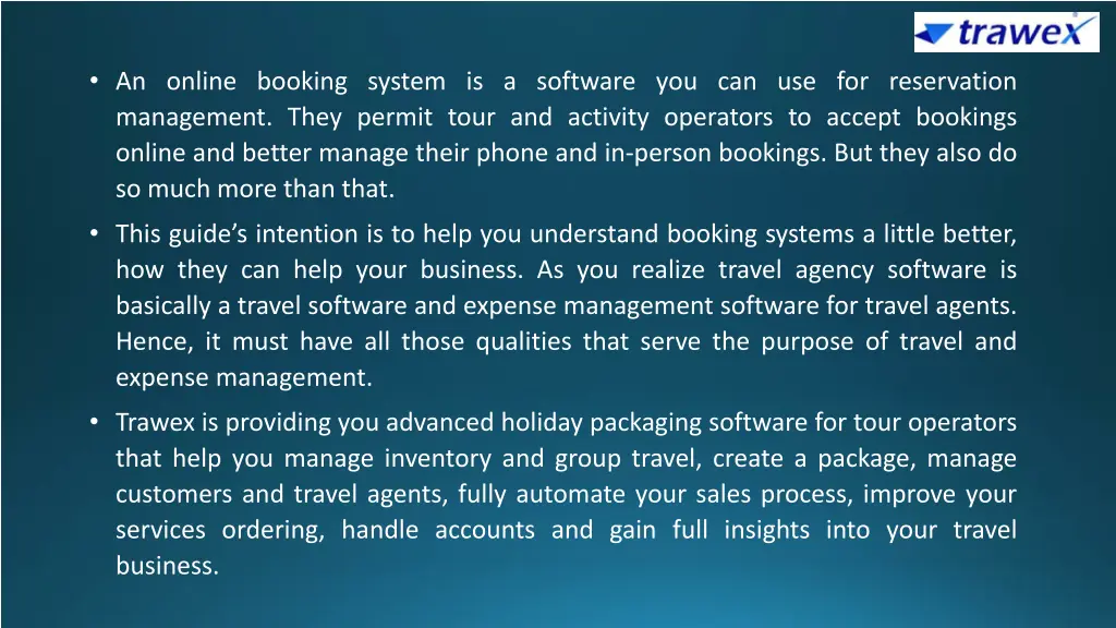 an online booking system is a software