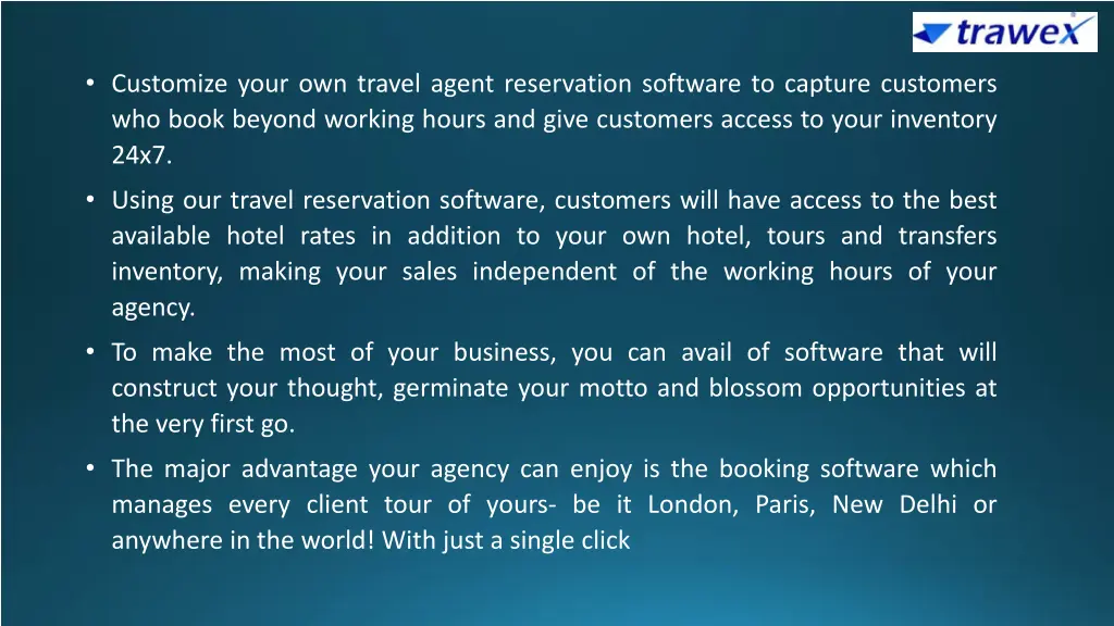 customize your own travel agent reservation