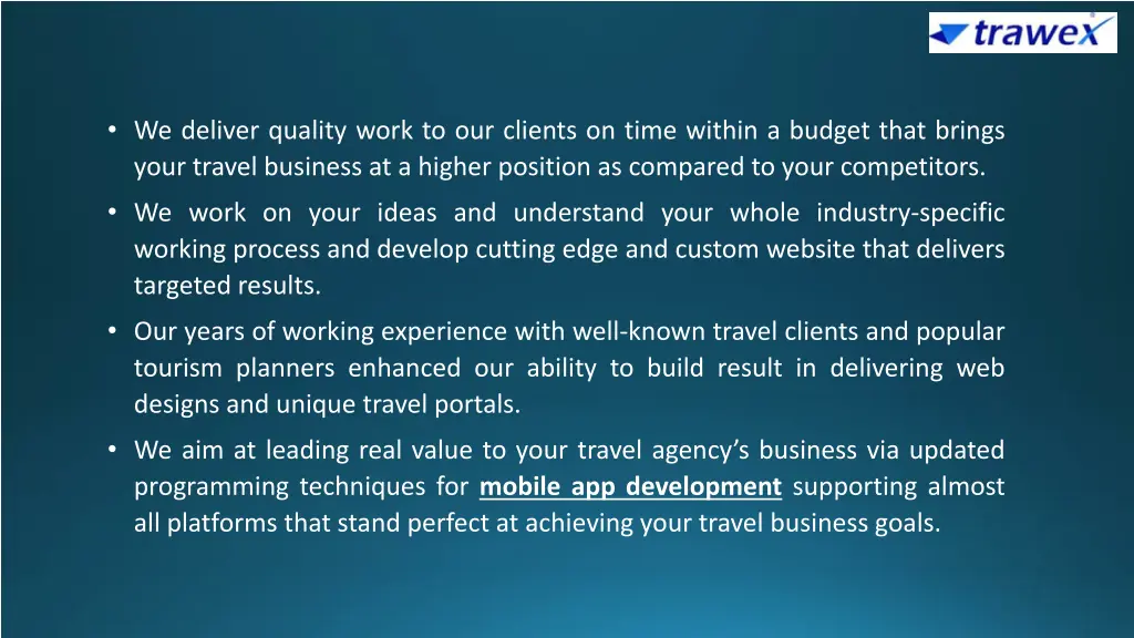 we deliver quality work to our clients on time