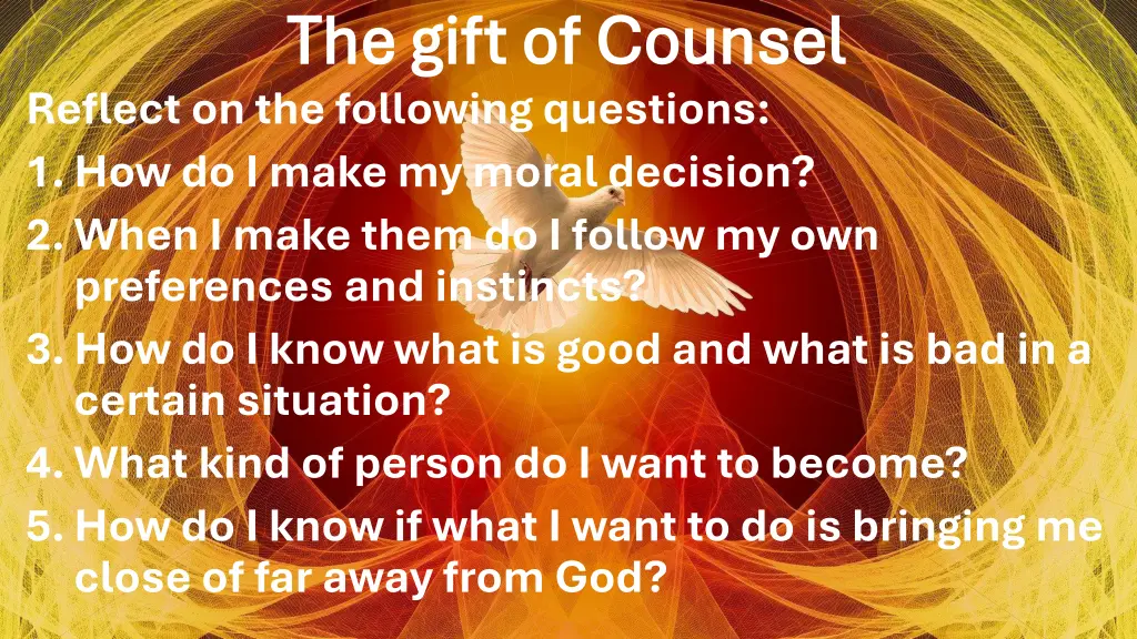 the gift of counsel the gift of counsel reflect
