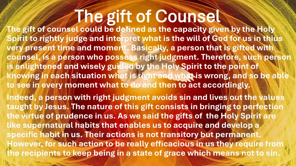 the gift of counsel the gift of counsel the gift