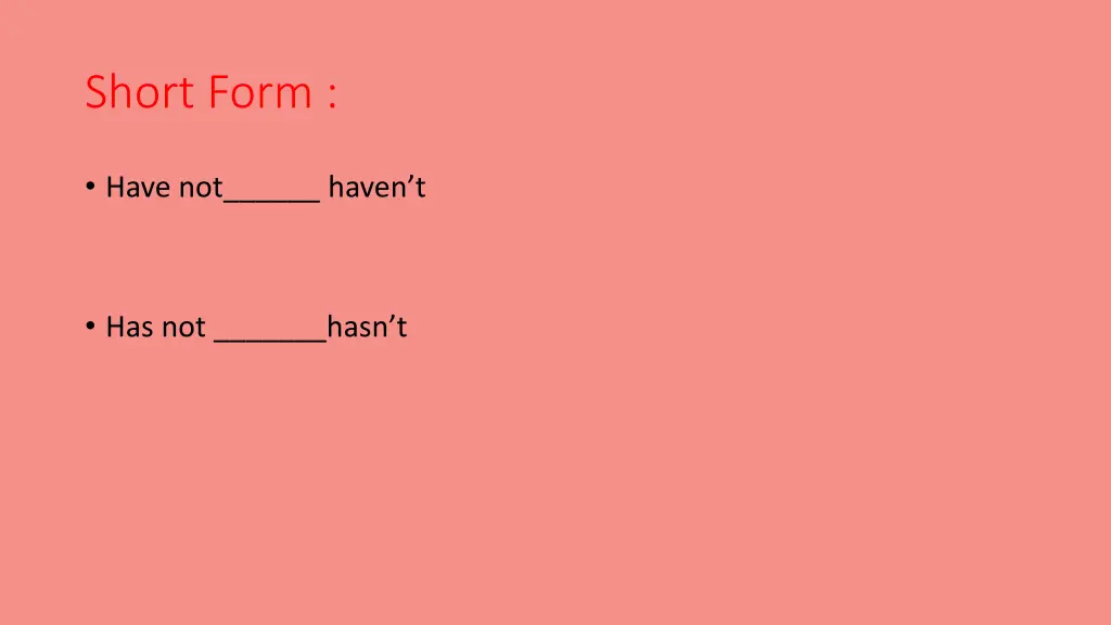 short form