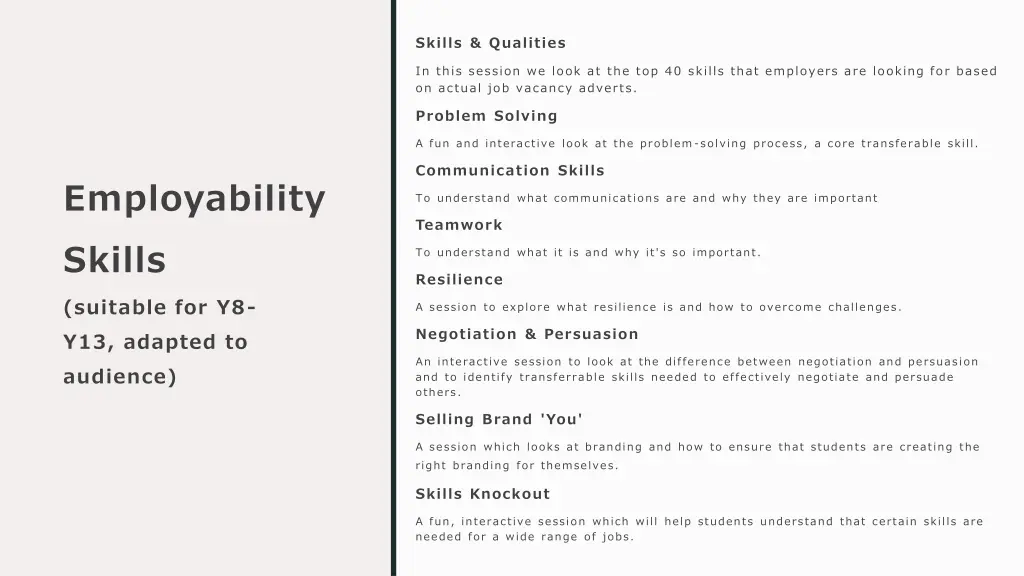 skills qualities